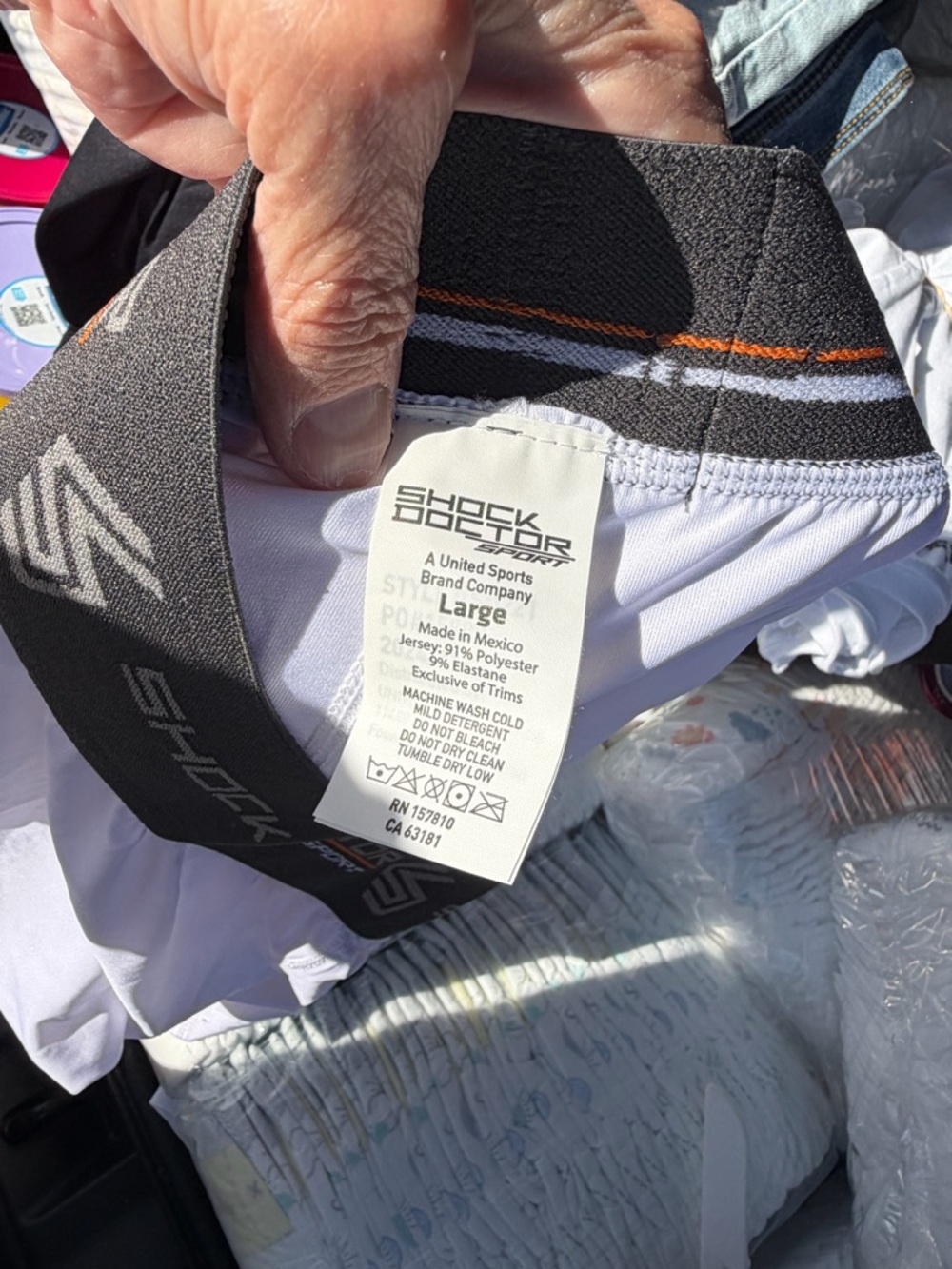 Shock Doctor Athletic Compression Shorts - White  new without package